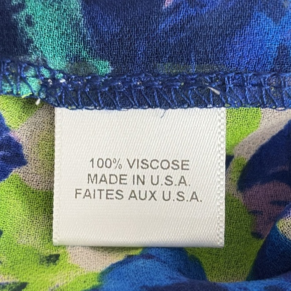 Misa Los Angeles Debra Mock Neck Smocked Waist Sleeveless Floral Blouse -Size XS - Picture 7 of 8